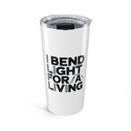 Welder Tumbler - I Bend Light For A Living - Funny Welding Humor 20oz Stainless Steel Cup for TIG MIG Pipe Welders