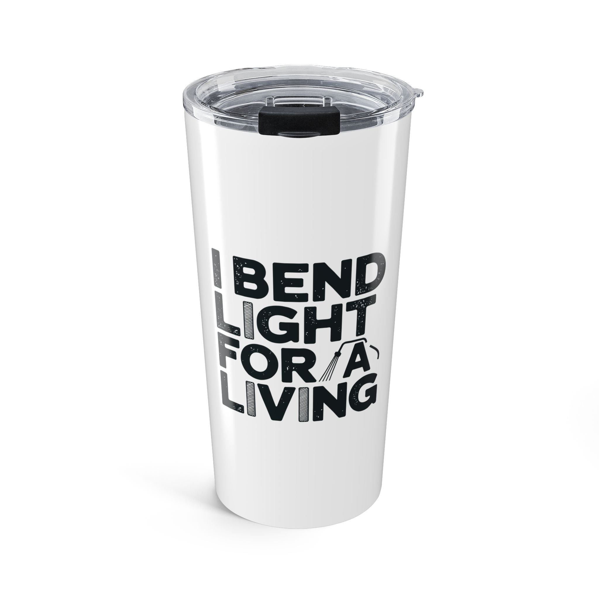 Welder Tumbler - I Bend Light For A Living - Funny Welding Humor 20oz Stainless Steel Cup for TIG MIG Pipe Welders