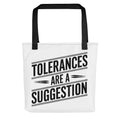 CNC Crash Humor Tote Bag for Machinists — front view