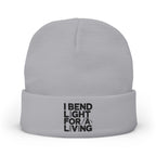 Welder Beanie - I Bend Light For A Living - Funny Welding Humor Knit Hat for Cold Shop TIG MIG Pipe Welders