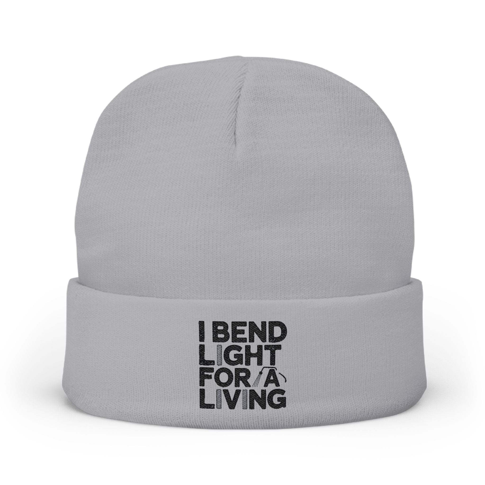 Welder Beanie - I Bend Light For A Living - Funny Welding Humor Knit Hat for Cold Shop TIG MIG Pipe Welders