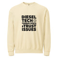 Diesel Tech Torque Specs and Trust Issues Crewneck Sweatshirt — Class 8 Diesel Mechanic Workwear Gift