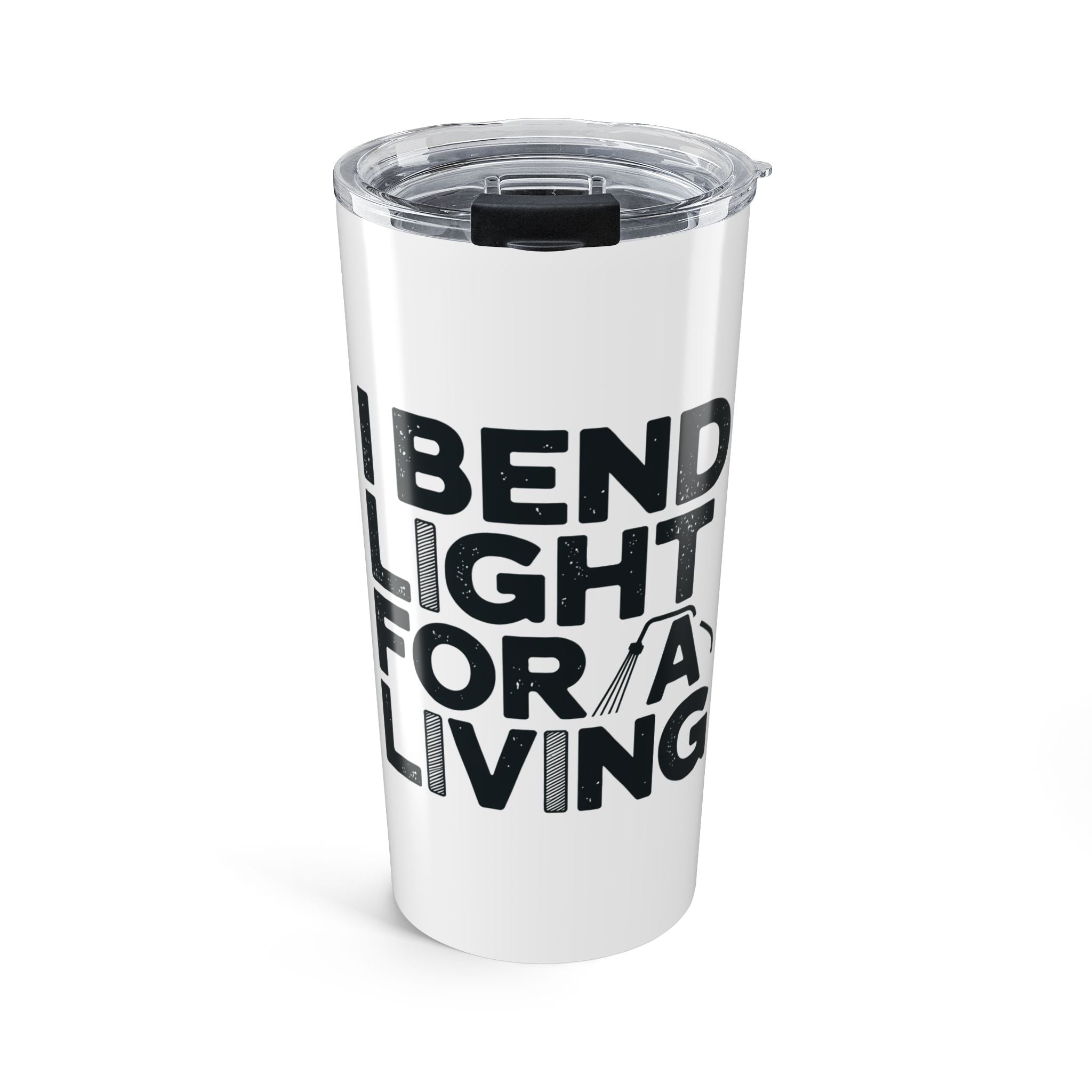 Welder Tumbler - I Bend Light For A Living - Funny Welding Humor 20oz Stainless Steel Cup for TIG MIG Pipe Welders