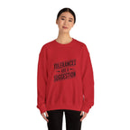 CNC Machinist Crewneck Sweatshirt - Tolerance Stack Crash Humor Workwear Badge for Shop Floor Operators