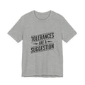 CNC Machinist T-Shirt Tolerance Humor Tee Crash Recovery Shop Floor Workwear Badge Unisex Shirt