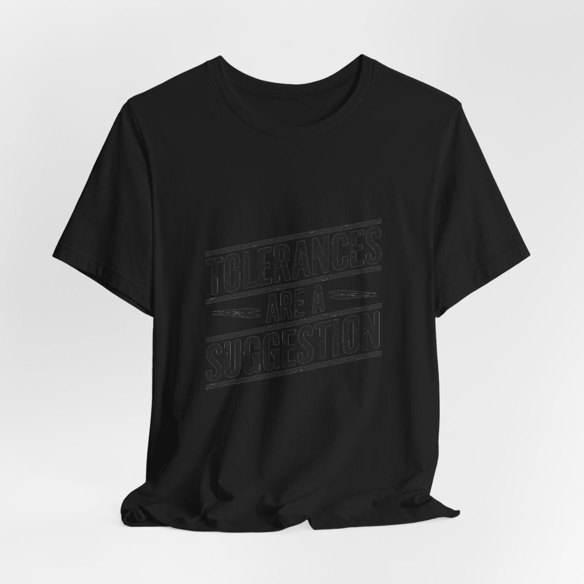 CNC Machinist T-Shirt Tolerance Humor Tee Crash Recovery Shop Floor Workwear Badge Unisex Shirt