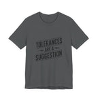 CNC Machinist T-Shirt Tolerance Humor Tee Crash Recovery Shop Floor Workwear Badge Unisex Shirt