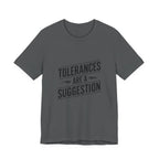 CNC Machinist T-Shirt Tolerance Humor Tee Crash Recovery Shop Floor Workwear Badge Unisex Shirt