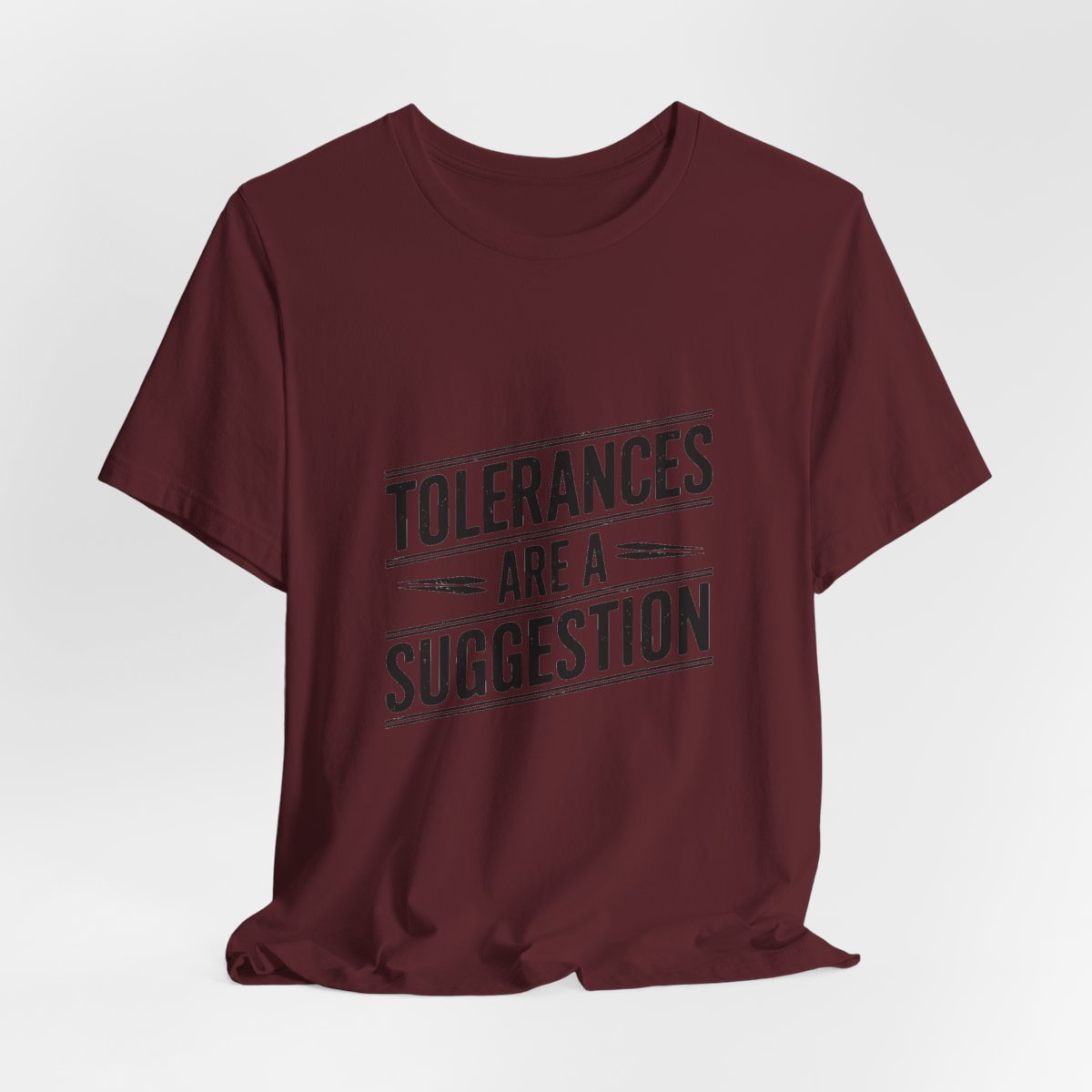 CNC Machinist T-Shirt Tolerance Humor Tee Crash Recovery Shop Floor Workwear Badge Unisex Shirt