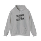 CNC Tolerance Hoodie - Machinist Crash Humor Pullover for Shop Floor Operators