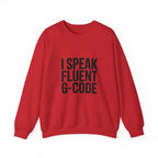 Fluent in G-Code Crewneck Sweatshirt - CNC Machinist Operator Shop Floor Pullover