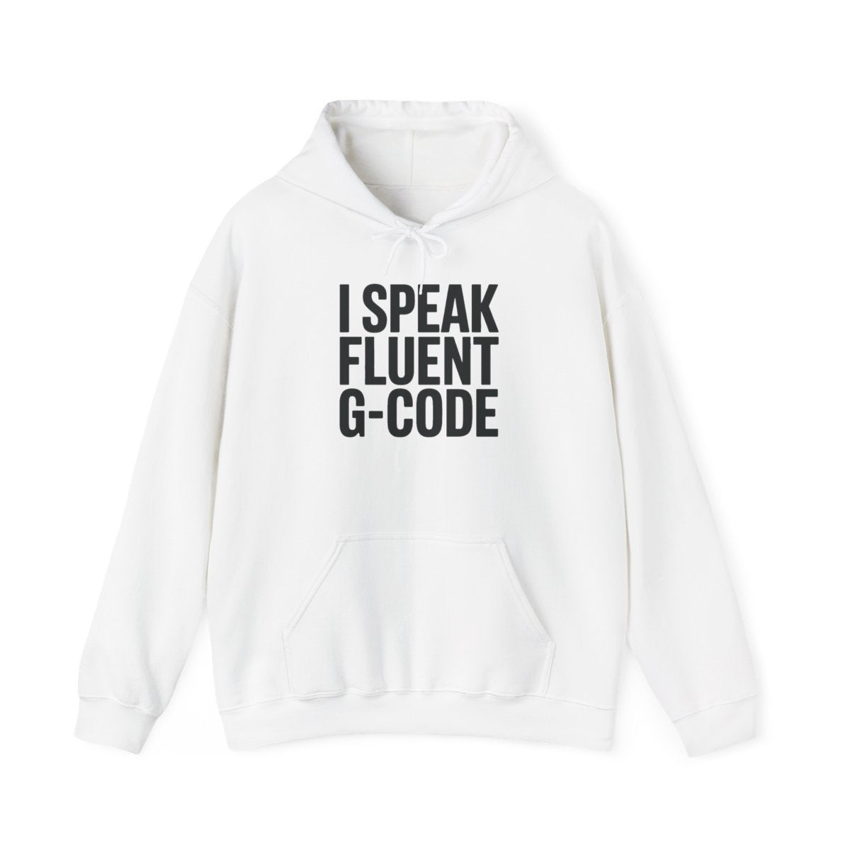 G-Code Fluent Hoodie — CNC Operator Pullover for Mill and Lathe Shop Floor Wear