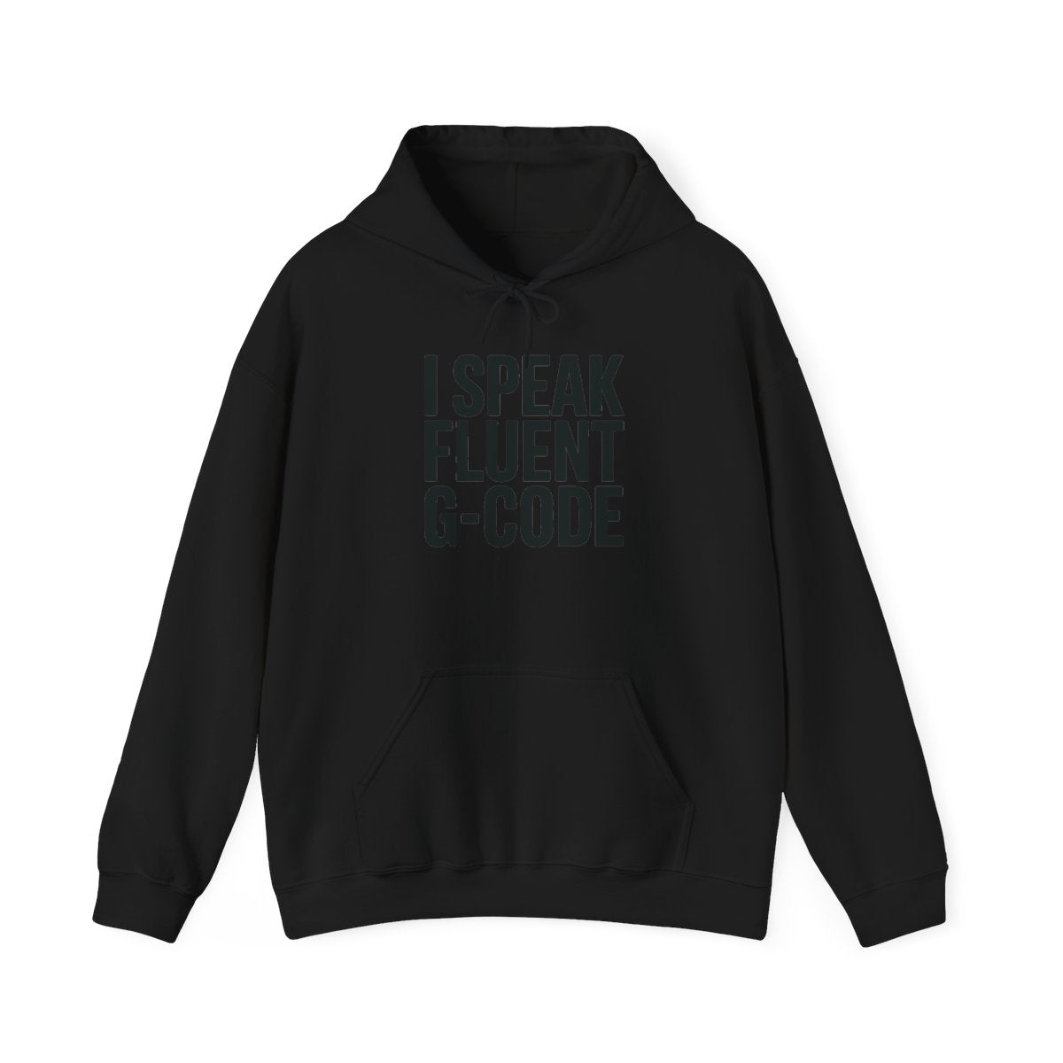 G-Code Fluent Hoodie — CNC Operator Pullover for Mill and Lathe Shop Floor Wear