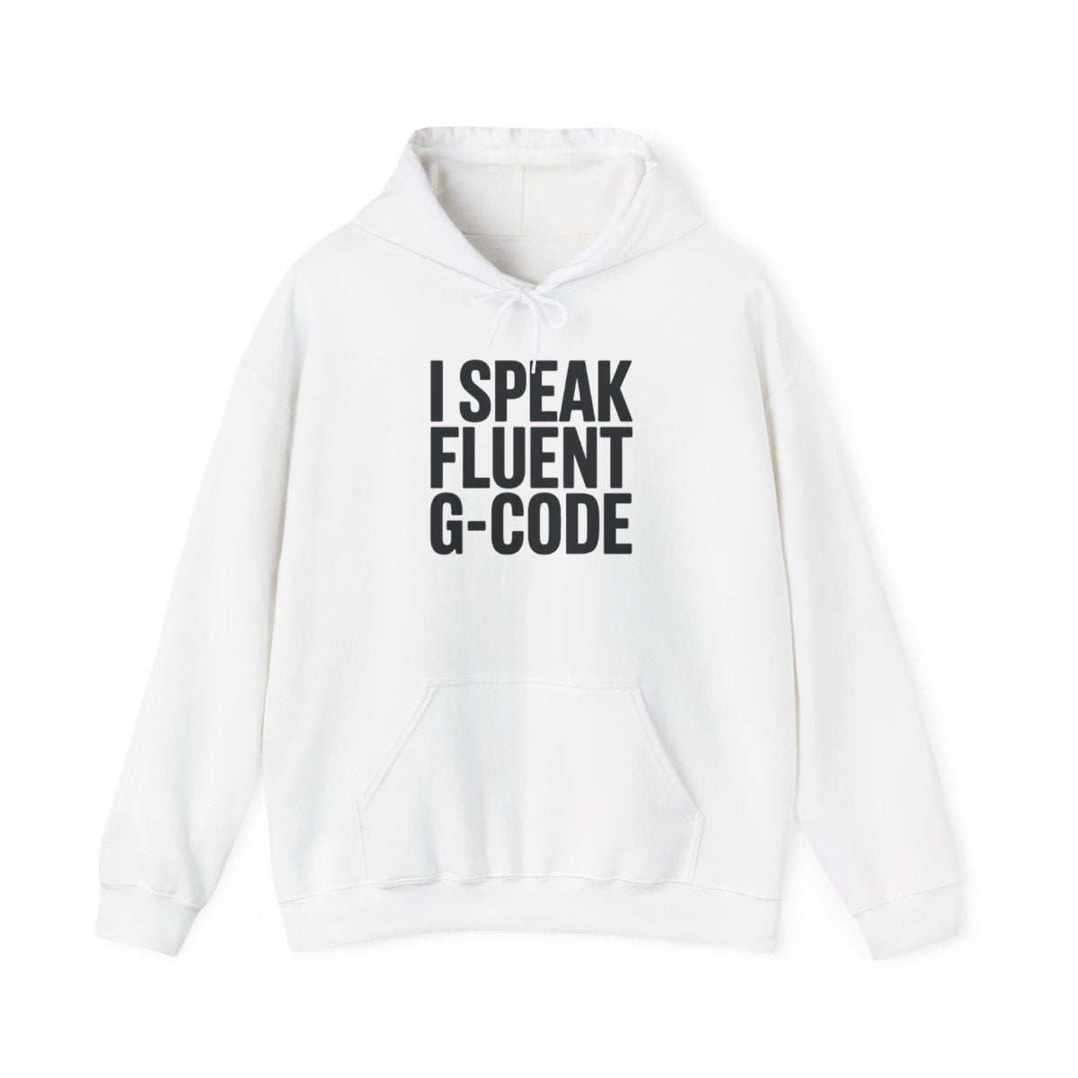 G-Code Fluent Hoodie — CNC Operator Pullover for Mill and Lathe Shop Floor Wear