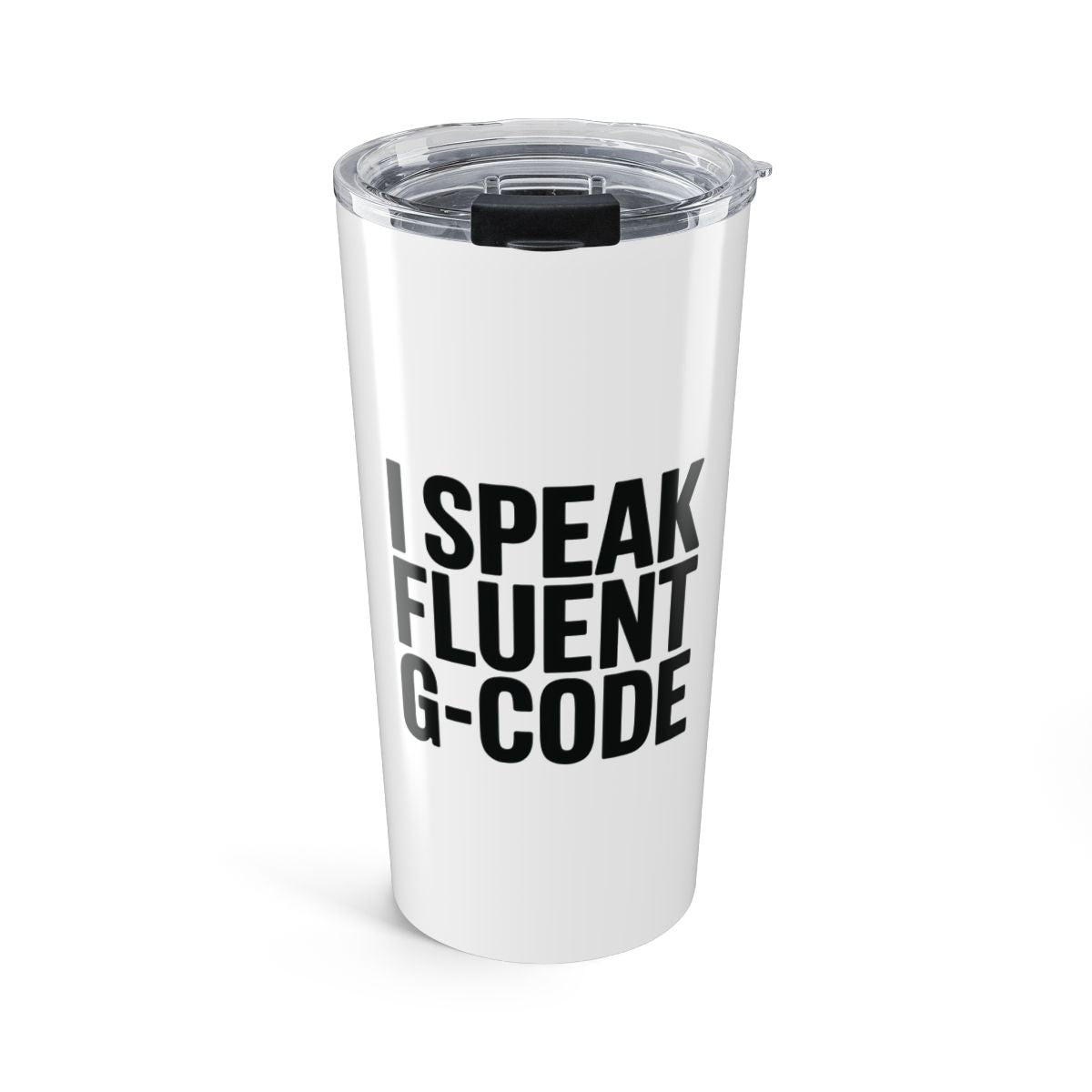 G-Code Fluent Stainless Steel Tumbler 20oz - CNC Machinist Coffee Mug for Shop Floor Operators