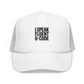 G-Code Fluent Trucker Hat — CNC Machinist Operator Snapback Shop Cap Mill Lathe Programmer Gift
