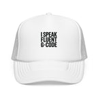 G-Code Fluent Trucker Hat — CNC Machinist Operator Snapback Shop Cap Mill Lathe Programmer Gift