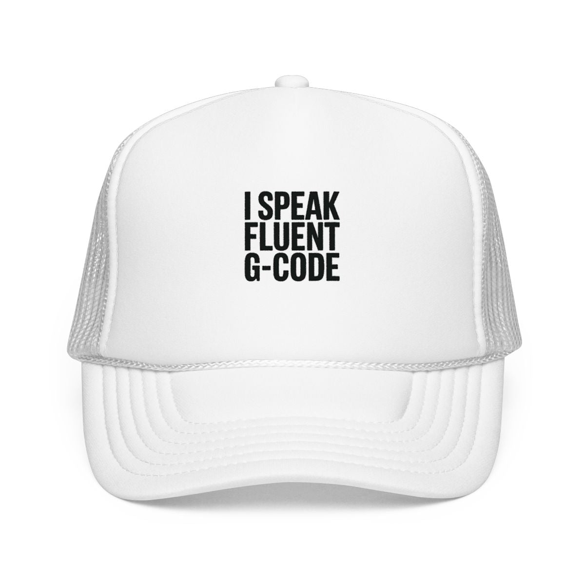 G-Code Fluent Trucker Hat — CNC Machinist Operator Snapback Shop Cap Mill Lathe Programmer Gift