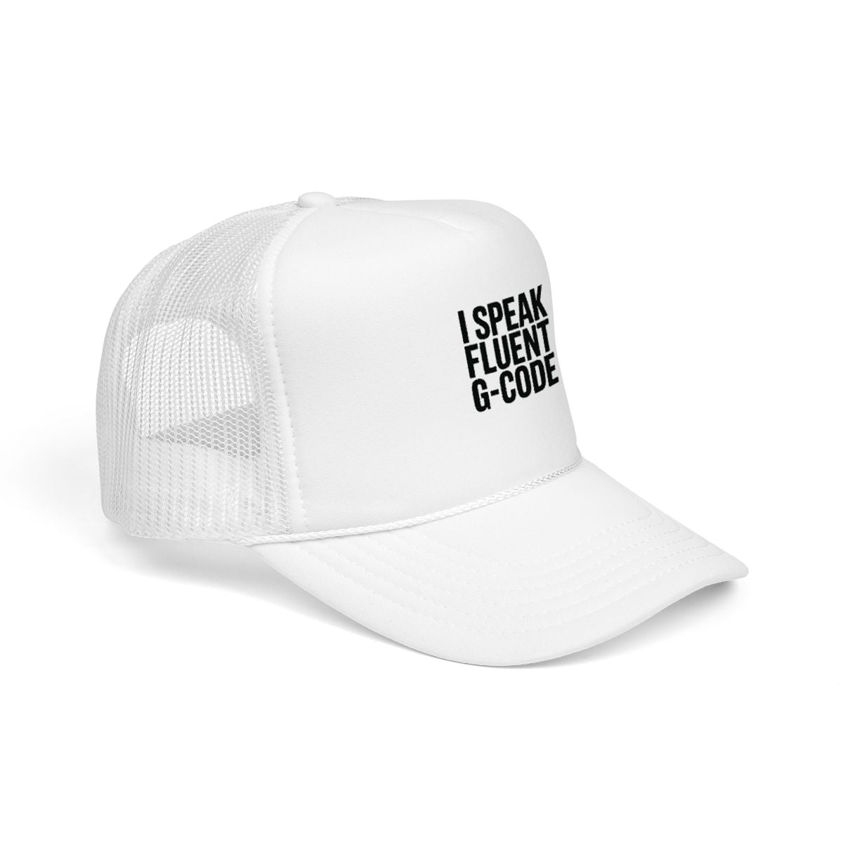 G-Code Fluent Trucker Hat — CNC Machinist Operator Snapback Shop Cap Mill Lathe Programmer Gift
