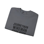 Journeyman Wireman Crewneck Sweatshirt - Code Book and Coffee Inside Wireman Electrician Pullover
