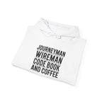 Journeyman Wireman Hoodie - Code Book and Coffee Pullover for Inside Wiremen