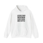 Journeyman Wireman Hoodie - Code Book and Coffee Pullover for Inside Wiremen