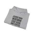 Journeyman Wireman Hoodie - Code Book and Coffee Pullover for Inside Wiremen