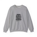 Plumber Crewneck Sweatshirt - Pipe Sizes & Trust Issues - Workwear Pullover for Plumbers, Pipefitters, Drain Techs