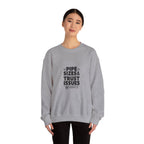Plumber Crewneck Sweatshirt - Pipe Sizes & Trust Issues - Workwear Pullover for Plumbers, Pipefitters, Drain Techs