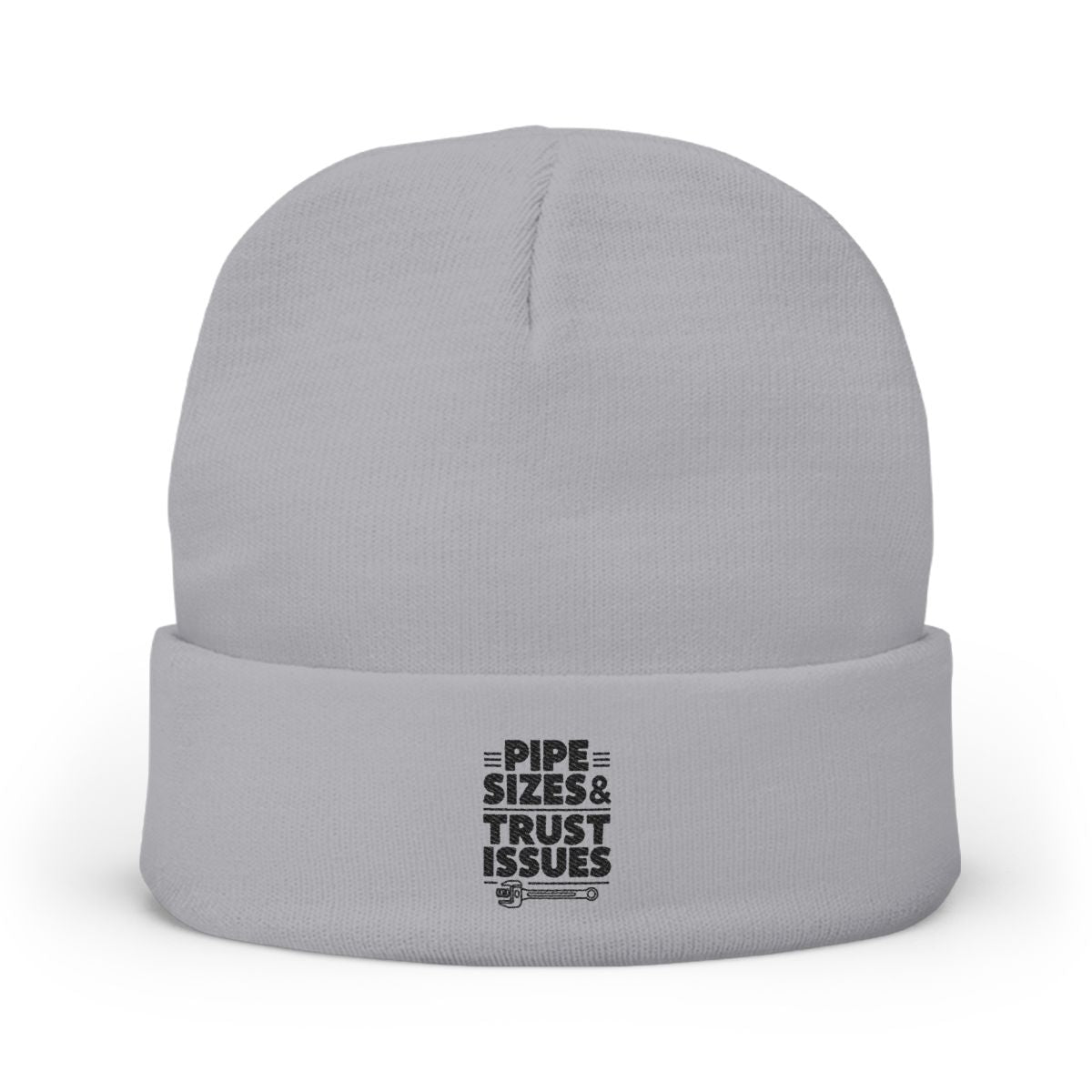 Plumber Knit Beanie - Pipe Sizes & Trust Issues - Cold Shop Hat for Plumbers, Drain Techs, Pipefitters