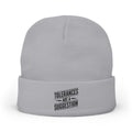 Tolerance Stack Knit Beanie — CNC Machinist Crash Humor Cuffed Shop Beanie for Setup Guys and Operators