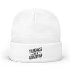 Tolerance Stack Knit Beanie — CNC Machinist Crash Humor Cuffed Shop Beanie for Setup Guys and Operators
