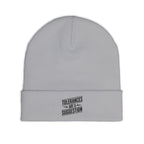Tolerance Stack Knit Beanie — CNC Machinist Crash Humor Cuffed Shop Beanie for Setup Guys and Operators