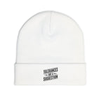 Tolerance Stack Knit Beanie — CNC Machinist Crash Humor Cuffed Shop Beanie for Setup Guys and Operators
