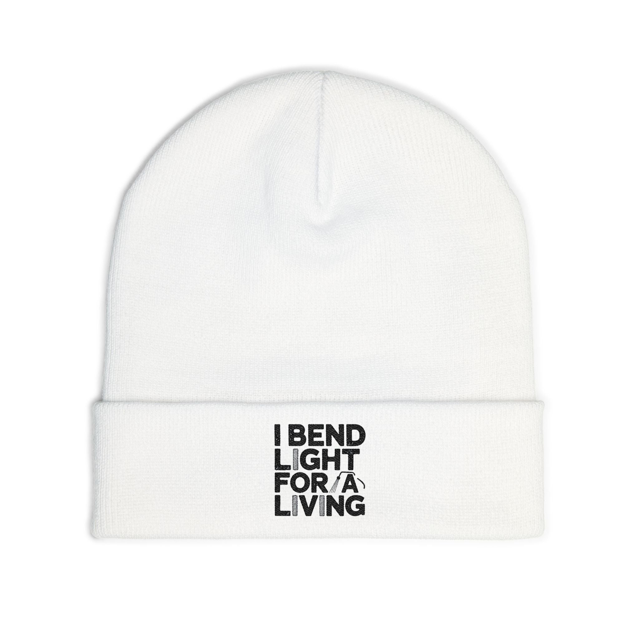 Welder Beanie - I Bend Light For A Living - White