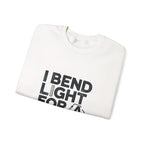 Welder Crewneck Sweatshirt - I Bend Light For A Living - Funny TIG MIG Stick Welder Gift Pullover for Pipe Welders, Fabricators