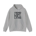 Welder Hoodie - I Bend Light For A Living - Funny TIG MIG Stick Welder Gift - Heavyweight Pullover for Pipe Welders, Fabricators, Pipeliners