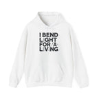 Welder Hoodie - I Bend Light For A Living - Funny TIG MIG Stick Welder Gift - Heavyweight Pullover for Pipe Welders, Fabricators, Pipeliners