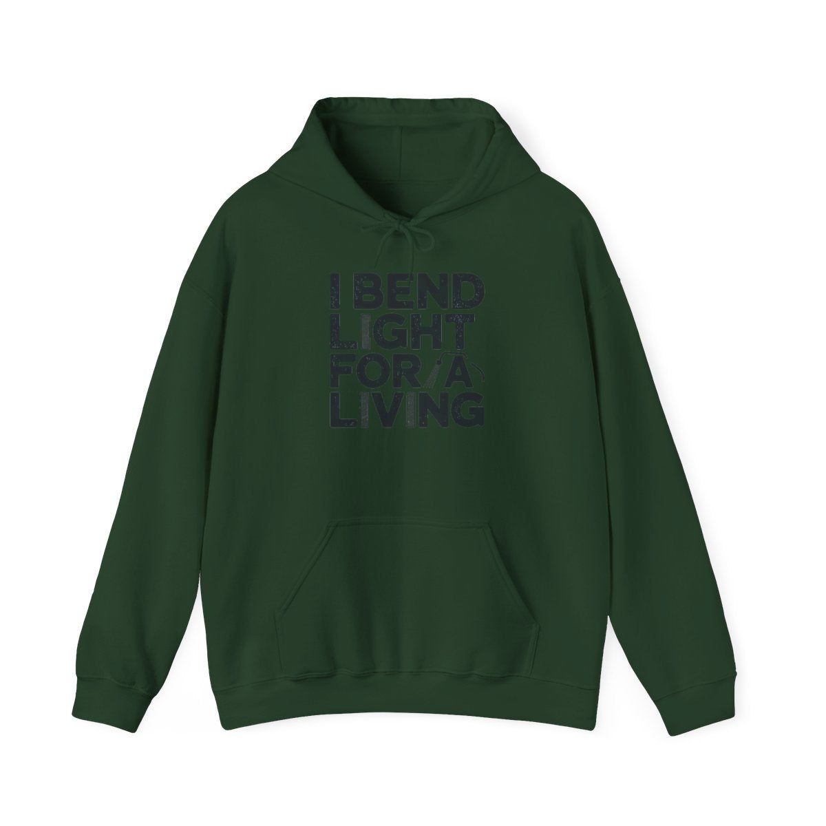 Welder Hoodie - I Bend Light For A Living - Funny TIG MIG Stick Welder Gift - Heavyweight Pullover for Pipe Welders, Fabricators, Pipeliners