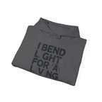 Welder Hoodie - I Bend Light For A Living - Funny TIG MIG Stick Welder Gift - Heavyweight Pullover for Pipe Welders, Fabricators, Pipeliners