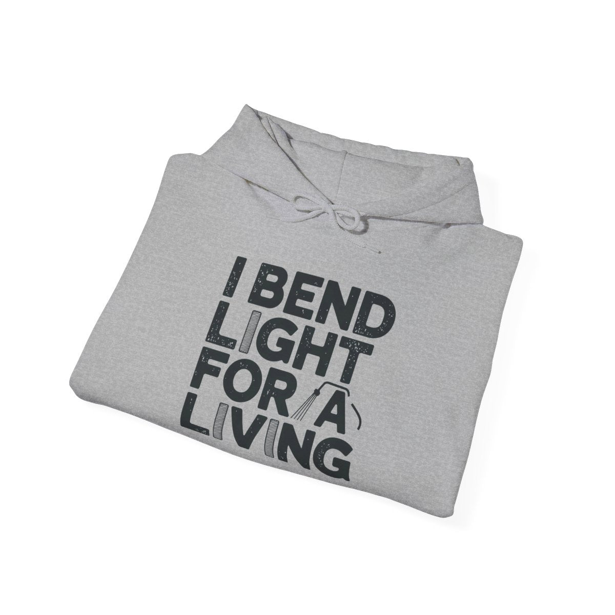 Welder Hoodie - I Bend Light For A Living - Funny TIG MIG Stick Welder Gift - Heavyweight Pullover for Pipe Welders, Fabricators, Pipeliners