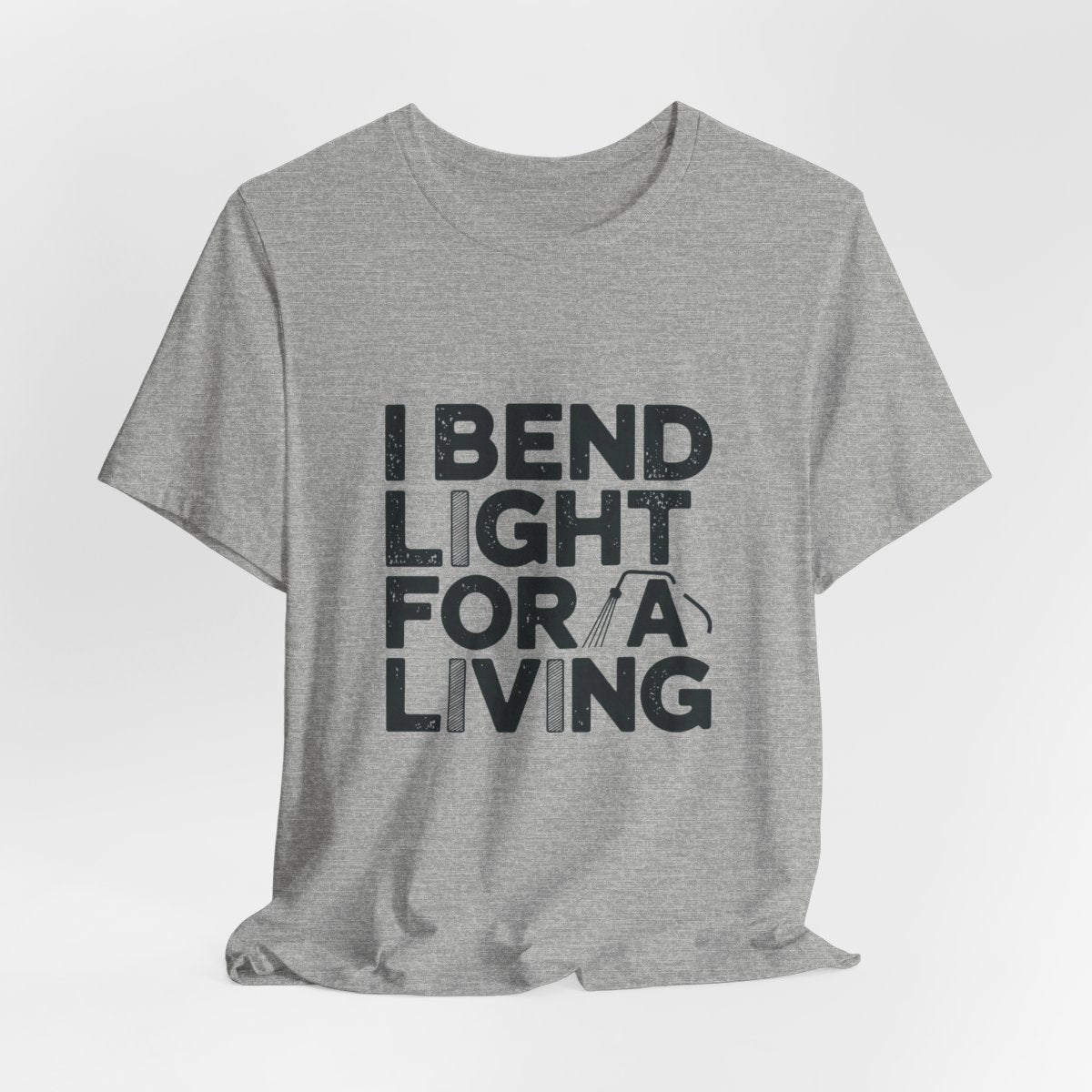 Welder T-Shirt - I Bend Light For A Living - Funny TIG MIG Stick Welder Gift Tee for Pipe Welders, Fabricators, Pipeliners