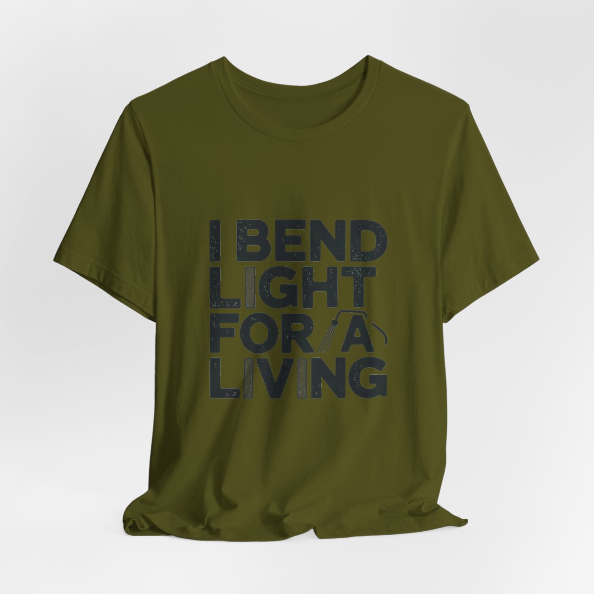 Welder T-Shirt - I Bend Light For A Living - Funny TIG MIG Stick Welder Gift Tee for Pipe Welders, Fabricators, Pipeliners
