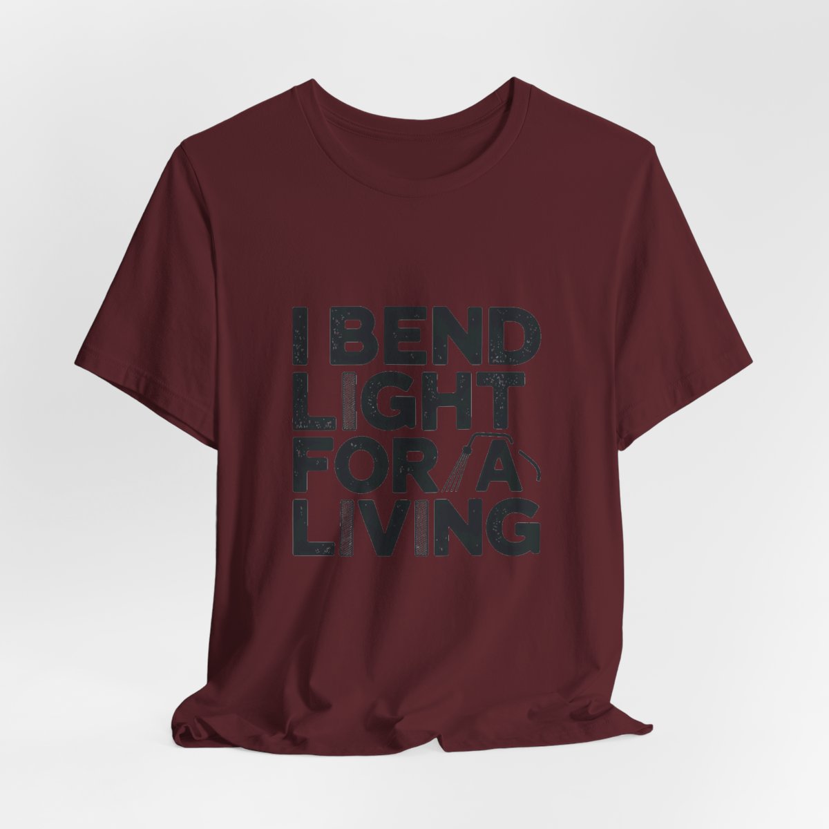 Welder T-Shirt - I Bend Light For A Living - Funny TIG MIG Stick Welder Gift Tee for Pipe Welders, Fabricators, Pipeliners